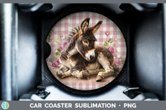 GorgeousFarm Checker Valentine Car Coaster design.
