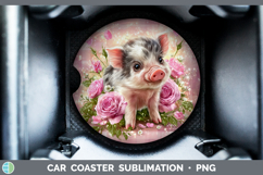 GorgeousFarm Checker Valentine Car Coaster design.
