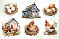 Farm Chicken Clipart Sublimation Clipart Product Image 4