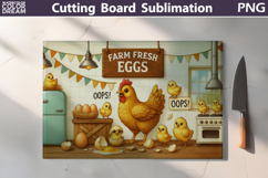Funny Chicken Cutting Board | Farm Fresh Eggs Kitchen Board Product Image 4