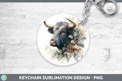 GorgeousFarm Christmas Botanicals Keychain design.