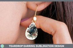 GorgeousFarm Christmas Botanicals Teardrop Earrings design.