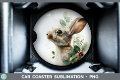 GorgeousFarm Christmas Botanicals Car Coaster design.