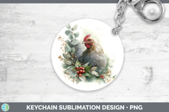 GorgeousFarm Christmas Botanicals Keychain design.