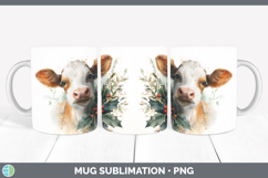GorgeousFarm Christmas Botanicals Mug Wrap design.
