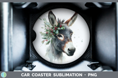 GorgeousFarm Christmas Botanicals Car Coaster design.