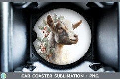 GorgeousFarm Christmas Botanicals Car Coaster design.