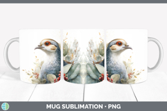 GorgeousFarm Christmas Botanicals Mug Wrap design.