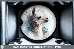 GorgeousFarm Christmas Botanicals Car Coaster design.