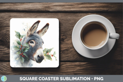 GorgeousFarm Christmas Botanicals Square Coaster design.
