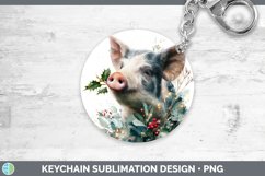 GorgeousFarm Christmas Botanicals Keychain design.