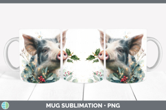 GorgeousFarm Christmas Botanicals Mug Wrap design.