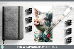 GorgeousFarm Christmas Botanicals Pen Wrap design.