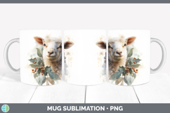 GorgeousFarm Christmas Botanicals Mug Wrap design.