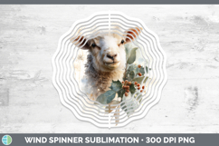 GorgeousFarm Christmas Botanicals Wind Spinner design.