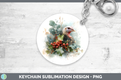 GorgeousFarm Christmas Botanicals Keychain design.