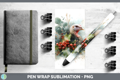 GorgeousFarm Christmas Botanicals Pen Wrap design.