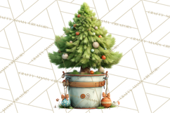 Farm Animal Christmas Clipart Baby Animals Holiday PNG Product Image 2