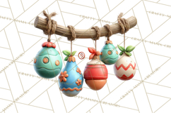 Farm Animal Christmas Clipart Baby Animals Holiday PNG Product Image 4