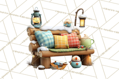 Farm Animal Christmas Clipart Baby Animals Holiday PNG Product Image 3