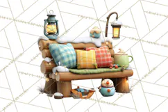 Farm Animal Christmas Clipart Baby Animals Holiday PNG Product Image 3
