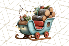 Farm Animal Christmas Clipart Baby Animals Holiday PNG Product Image 5