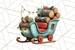 Farm Animal Christmas Clipart Baby Animals Holiday PNG Product Image 5