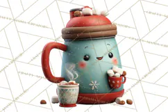 Farm Animal Christmas Clipart Baby Animals Holiday PNG Product Image 4