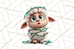Farm Animal Christmas Clipart Baby Animals Holiday PNG Product Image 4
