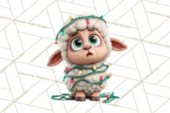 Farm Animal Christmas Clipart Baby Animals Holiday PNG Product Image 4