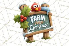 Farm Animal Christmas Clipart Baby Animals Holiday PNG Product Image 4