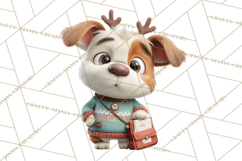 Farm Animal Christmas Clipart Baby Animals Holiday PNG Product Image 4