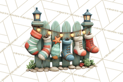 Farm Animal Christmas Clipart Baby Animals Holiday PNG Product Image 5