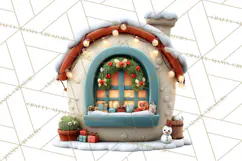 Farm Animal Christmas Clipart Baby Animals Holiday PNG Product Image 2