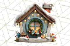 Farm Animal Christmas Clipart Baby Animals Holiday PNG Product Image 3
