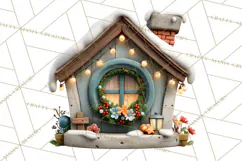 Farm Animal Christmas Clipart Baby Animals Holiday PNG Product Image 3