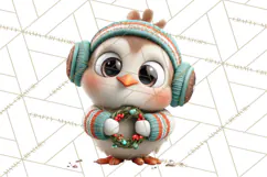 Farm Animal Christmas Clipart Baby Animals Holiday PNG Product Image 4
