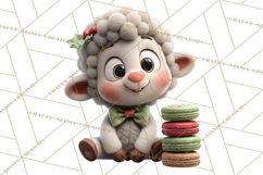 Farm Animal Christmas Clipart Baby Animals Holiday PNG Product Image 4
