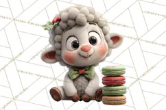 Farm Animal Christmas Clipart Baby Animals Holiday PNG Product Image 4