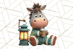 Farm Animal Christmas Clipart Baby Animals Holiday PNG Product Image 2