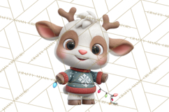 Farm Animal Christmas Clipart Baby Animals Holiday PNG Product Image 5