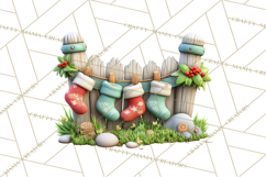 Farm Animal Christmas Clipart Baby Animals Holiday PNG Product Image 5