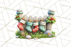 Farm Animal Christmas Clipart Baby Animals Holiday PNG Product Image 5