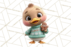 Farm Animal Christmas Clipart Baby Animals Holiday PNG Product Image 4