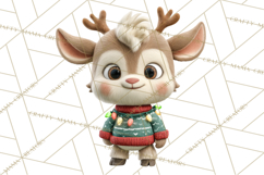Farm Animal Christmas Clipart Baby Animals Holiday PNG Product Image 4