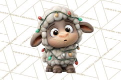 Farm Animal Christmas Clipart Baby Animals Holiday PNG Product Image 2