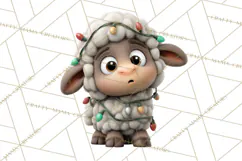 Farm Animal Christmas Clipart Baby Animals Holiday PNG Product Image 2