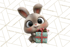 Farm Animal Christmas Clipart Baby Animals Holiday PNG Product Image 3