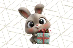 Farm Animal Christmas Clipart Baby Animals Holiday PNG Product Image 3