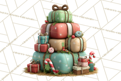 Farm Animal Christmas Clipart Baby Animals Holiday PNG Product Image 5